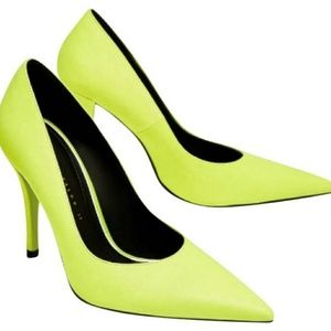 NWT Zara Neon Yellow Pumps